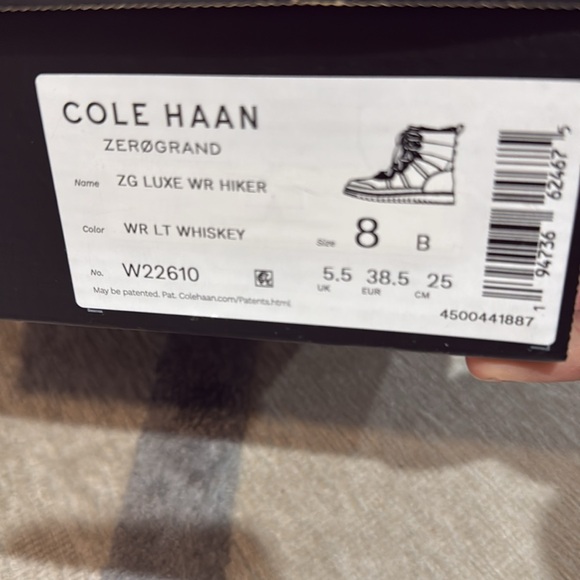 NIB Cole Haan ZeroGrand Hiker Boot Size 8 Tan/Red - Picture 9 of 9